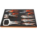 Dynamic Tools 10 Piece Pliers Tool Set With Foam Tool Organizer D096004-FT3T